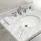 Fauceture KVPB3022M86 30" Console Sink with Brass Legs (8-Inch, 3 Hole), Marble White/Polished Nickel KVPB3022M86 - alternate 6